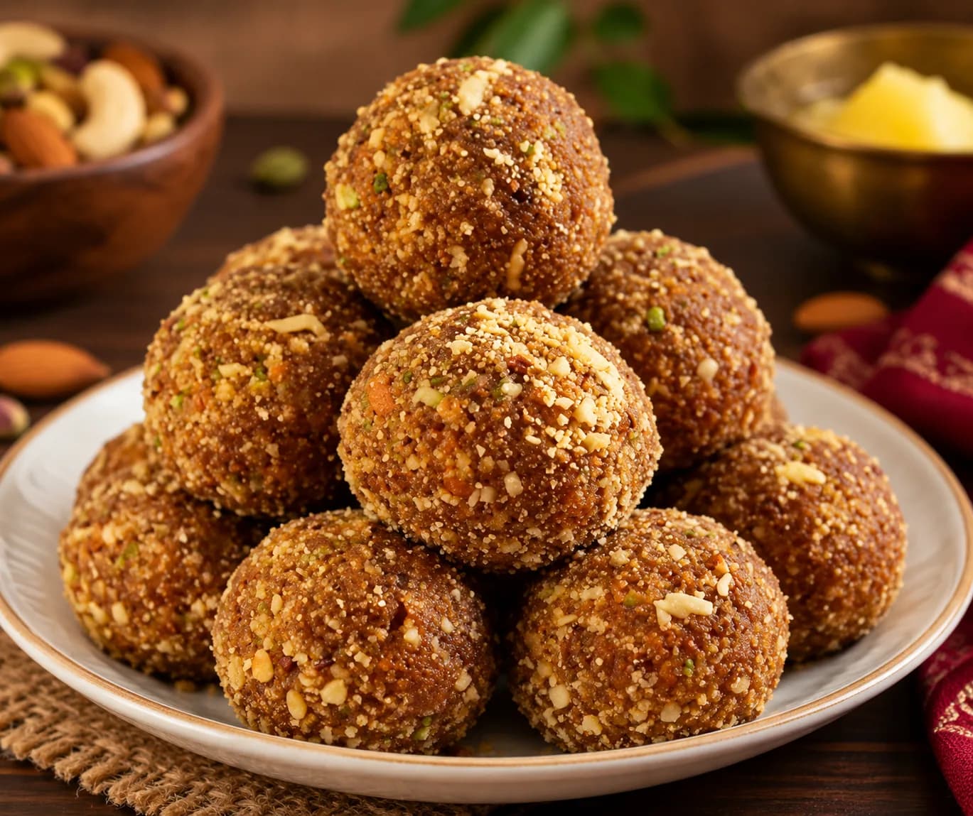 Desi Ghee methi churi ladoo(2 Pieces)